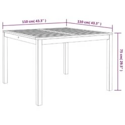 VidaXL - Tuintafel - Bruin - Acaciahout - 110 X 110 X 75 Cm 19 VidaXL - Tuintafel - Bruin - Acaciahout - 110 X 110 X 75 Cm -Leenbakker Winkel 55a782918a4a416fafc470843a0a02de