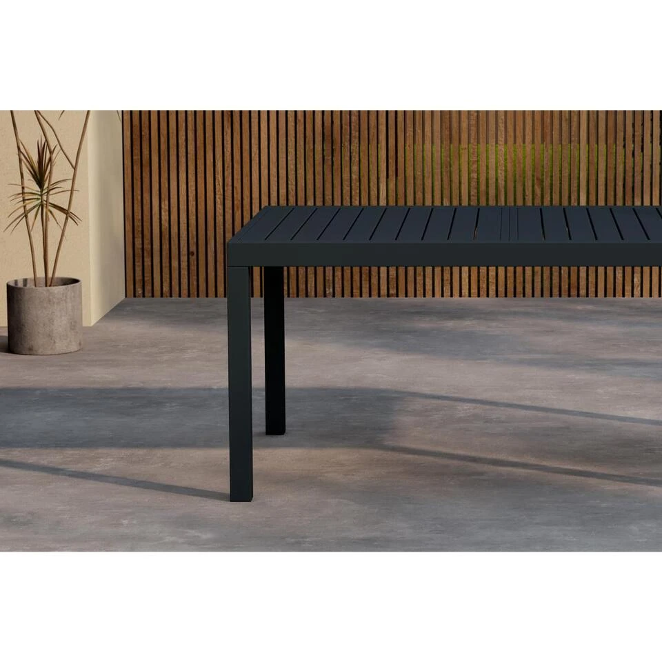 Svea - Pavel Tuintafel Uitschuifbaar - 160/240 X 100x75 Cm - Zwart 3 Svea - Pavel Tuintafel Uitschuifbaar - 160/240 X 100x75 Cm - Zwart - Afbeelding 3