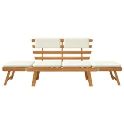 VidaXL - Tuinbank - Crème - Acaciahout - 190 Cm - 2-in-1 - Met Kussen 13 VidaXL - Tuinbank - Crème - Acaciahout - 190 Cm - 2-in-1 - Met Kussen -Leenbakker Winkel 57e349dd74454644bcd6fc1fd5b0e580