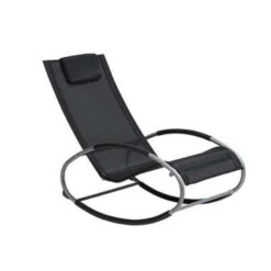 Beliani Tuinligstoel CAMPO - Zwart Polyester, Pvc -Leenbakker Winkel 583958d578ef4a0e907ecc742feda750