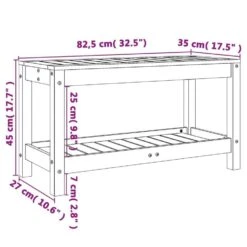 VidaXL - Tuinbank - Zwart - Grenenhout - 82.5 X 35 X 45 Cm -Leenbakker Winkel 59254aeaf7c54d988dae59847f955a42