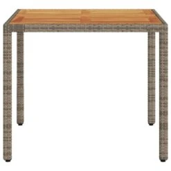 VidaXL - Tuintafel - Grijs - Poly Rattan - 90 X 90 X 75 Cm -Leenbakker Winkel 5bf08dc1e0b04b358583c4ecfb206bf1