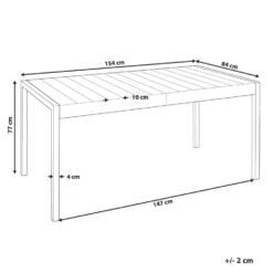 BARTICA - Tuintafel - Zwart - 154 X 84 Cm - Synthetisch Materiaal -Leenbakker Winkel 5c52515a8e124113b54f6d21f16d4134 2