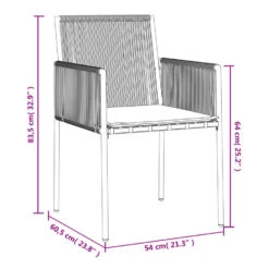 VidaXL - Tuinstoelen - Zwart - Poly Rattan - 2 Stuks - 54x60,5x83,5 Cm -Leenbakker Winkel 5e09b13cd3964b74ba0704f85274d56b