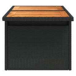 VidaXL - Tuintafel - Zwart - Poly Rattan En Acaciahout - 100x55x73 Cm -Leenbakker Winkel 600614be11074720bcb82382297697b0