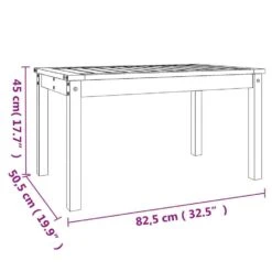 VidaXL - Tuintafel - Zwart - Massief Grenenhout - 82.5 X 50.5 X 45 Cm -Leenbakker Winkel 62c28f1ed3024d63b1fdde38621a5387