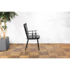 Sens-Line - Amsterdam Tuinstoel Zwart - Aluminium - Set Van 2 -Leenbakker Winkel 67a833e7f84d49588a514d2e2d011ee5