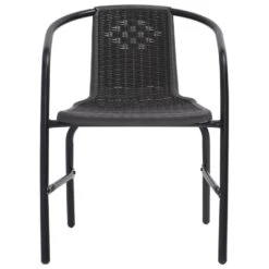 VidaXL - Tuinstoelen - 110 Kg - Zwart - Rattan En Staal - 4 Stuks -Leenbakker Winkel 6989705bb23a427ba2b74fb7bc914018