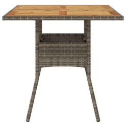 VidaXL - Tuintafel Met Acaciahouten Blad - Grijs - Poly Rattan - 80 X 80 X 75 Cm -Leenbakker Winkel 698b94a7008741d6a0fa5e8725f467d7