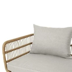 Lisomme Dax Rotan Tuinbank Zand - Met Zitkussens -Leenbakker Winkel 69f02666aec1422aa834667662257b6a