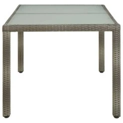 VidaXL - Tuintafel - Grijs - Gehard Glas En Poly Rattan - 150 X 90 X 75 Cm -Leenbakker Winkel 6b8b6aa4d317407c803c057f0360d893