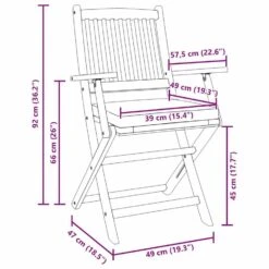 VidaXL - Buiten Zitplaatsen - Wit - Massief Acaciahout - 49 X 57,5 X 92cm -Leenbakker Winkel 6cf1df6a1b8342309df93fffa2927d95