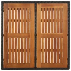 VidaXL - Tuintafel Met Houten Blad - Zwart - Poly Rattan - 90 X 90 X 75 Cm 10 VidaXL - Tuintafel Met Houten Blad - Zwart - Poly Rattan - 90 X 90 X 75 Cm -Leenbakker Winkel 6d623e3845074ad08663750167522fb6