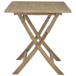 VidaXL - Tuintafel Inklapbaar - Grijs - Massief Teakhout - 120x70x75 Cm -Leenbakker Winkel 6f709b7318644f2f86e62f277c2dd3f2
