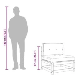 VidaXL - Tuinbank Zonder Armleuningen - Bruin - Hout - Met Kussens En Voetenbank -Leenbakker Winkel 7034589cada048dbaf18e1950b062518