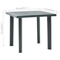 VidaXL Tuintafel 80x75x72 Cm Kunststof Groen -Leenbakker Winkel 70cd12606f6c4ce79316e9ee540fa2a6