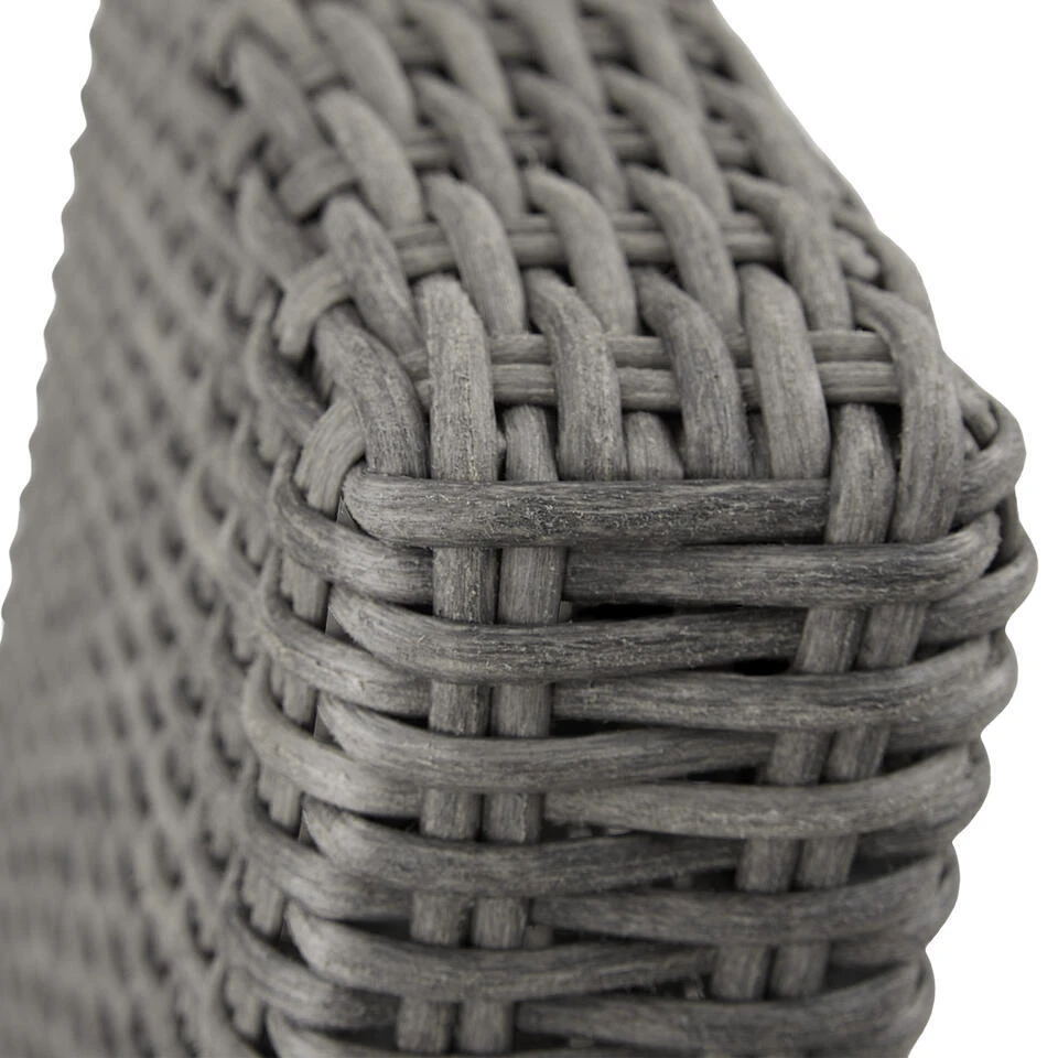 Tectake Wicker Bartafel Kutina Met 4 Stoelen Latina, Grijs 11 Tectake Wicker Bartafel Kutina Met 4 Stoelen Latina, Grijs - Afbeelding 11