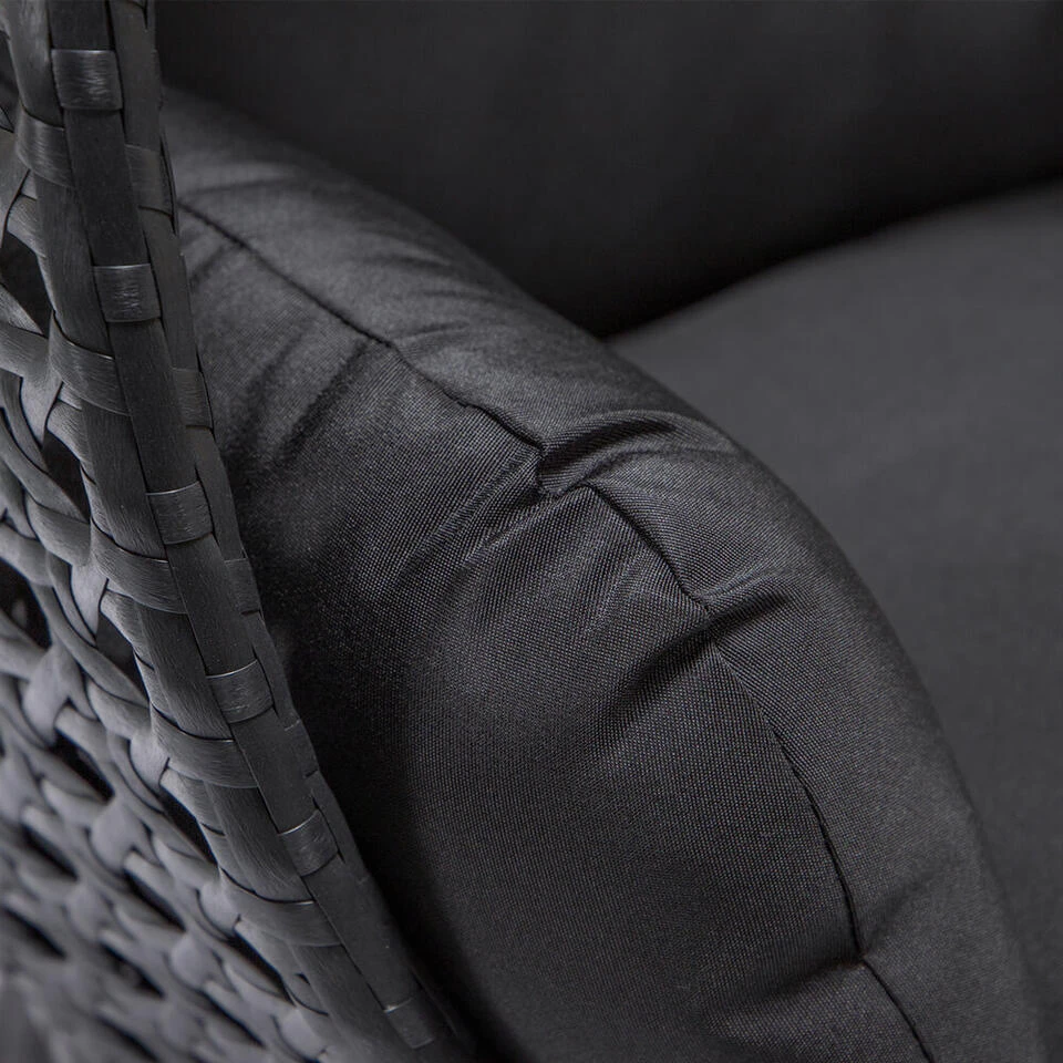 Merkloos HOME DELUXE Polyrotan Hangstoel TWIN Zwart Pure 7 Merkloos HOME DELUXE Polyrotan Hangstoel TWIN Zwart Pure - Afbeelding 7