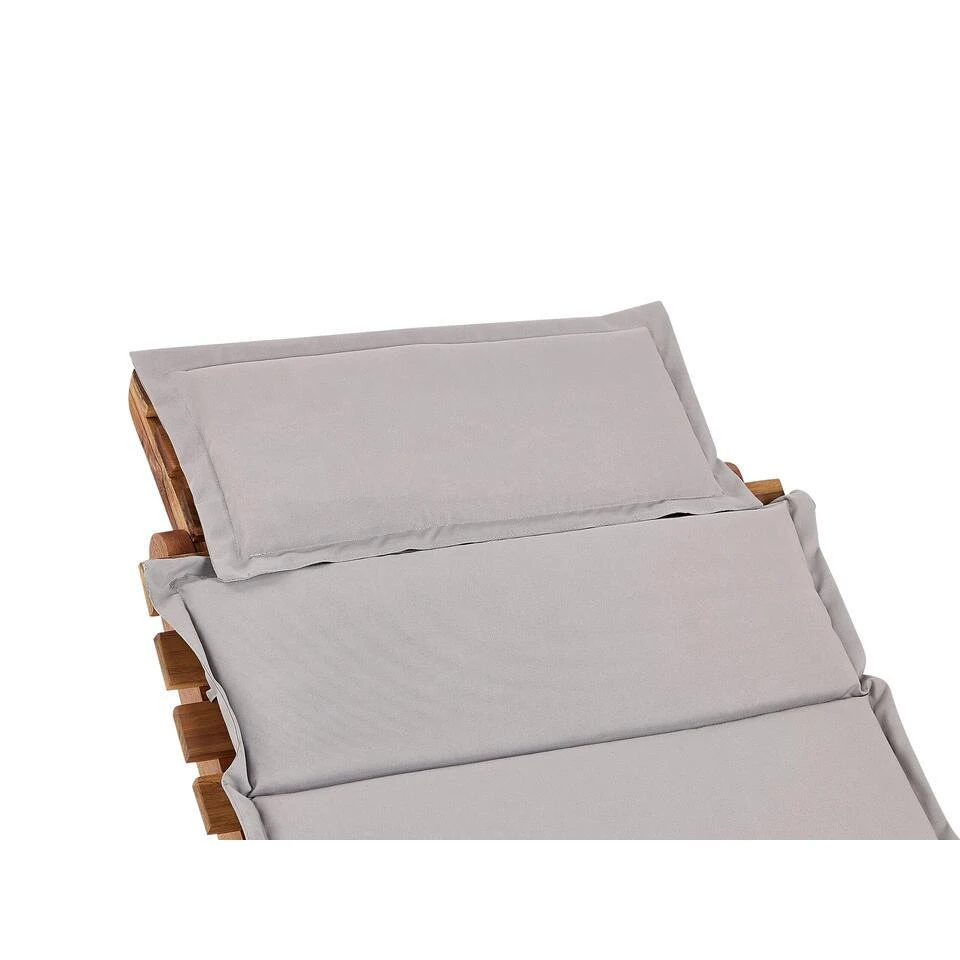 LUINO - Ligstoel - Grijs - Hout 7 LUINO - Ligstoel - Grijs - Hout - Afbeelding 7