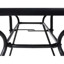 Beliani Tuintafel LIVO - Zwart Staal -Leenbakker Winkel 750d8eddbc1e4de5ab78aec7453526f4