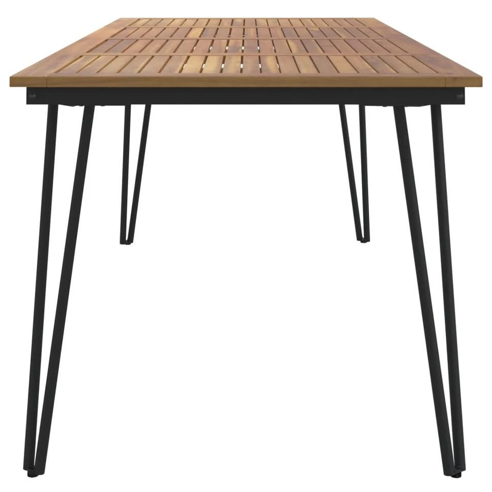 VidaXL - Tuintafel Met Haarspeldpoten - Bruin - Hout - 180 X 90 X 75 Cm 4 VidaXL - Tuintafel Met Haarspeldpoten - Bruin - Hout - 180 X 90 X 75 Cm - Afbeelding 4