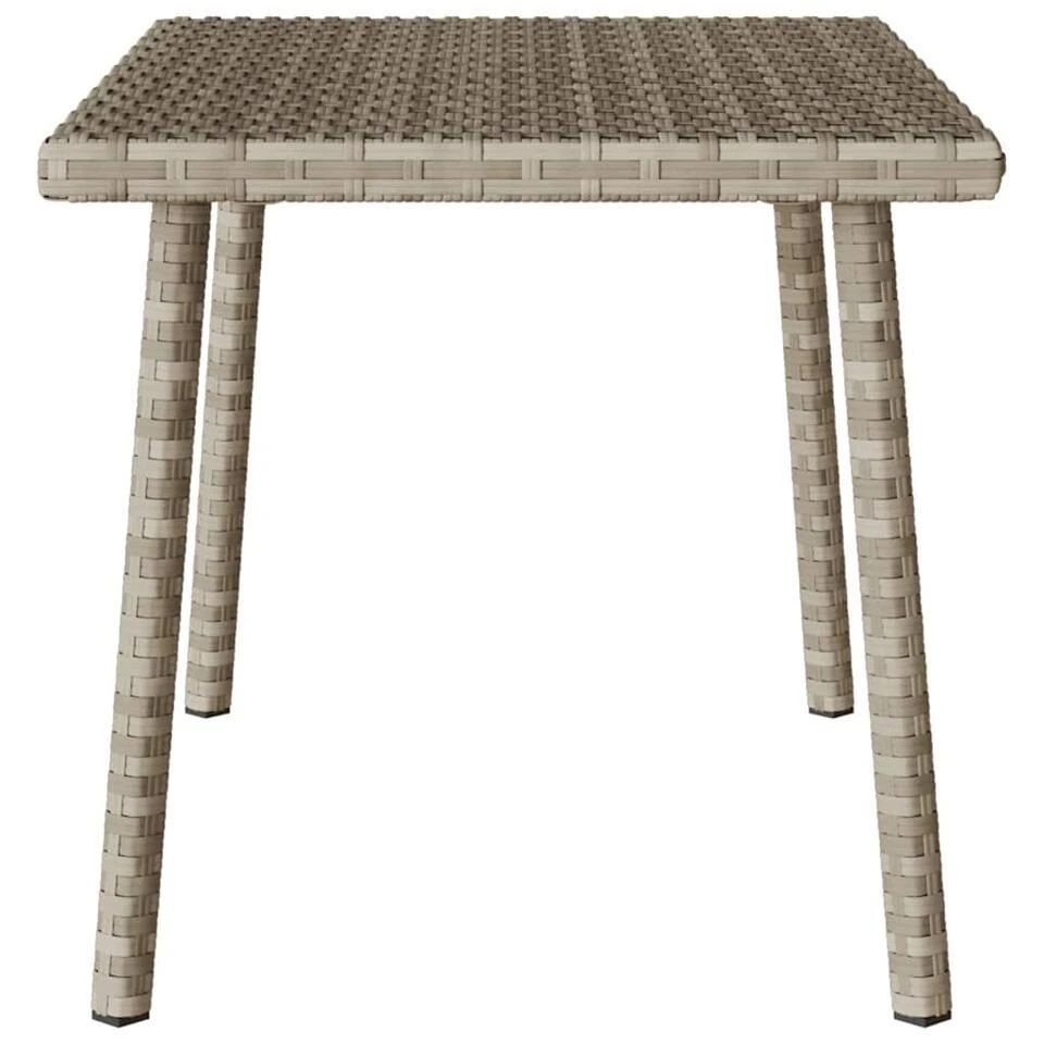 VidaXL - Tuin Salontafel - Grijs - Poly Rattan - 60 X 40 X 37 Cm 5 VidaXL - Tuin Salontafel - Grijs - Poly Rattan - 60 X 40 X 37 Cm - Afbeelding 5