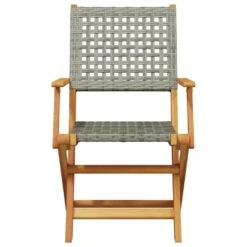 VidaXL - Tuinstoelen - Grijs - Massief Acaciahout En Poly Rattan - 2 Stuks -Leenbakker Winkel 78540476ff5f4eb0a716b8059fba9e48