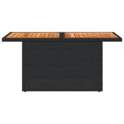 VidaXL - Tuintafel - Zwart - Poly Rattan En Acaciahout - 100x55x73 Cm -Leenbakker Winkel 792953d2badb4205b6867b9af09ef249