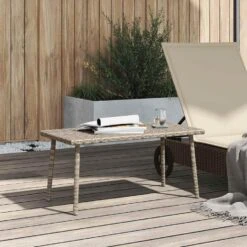 VidaXL - Tuin Salontafel - Grijs - Poly Rattan - 80 X 40 X 37 Cm -Leenbakker Winkel 799cba03e9054156a8260e089a2c8226