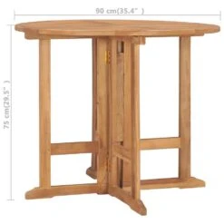 VidaXL - Tuintafel Inklapbaar - Bruin - Massief Teakhout - Ø 90x75 Cm 13 VidaXL - Tuintafel Inklapbaar - Bruin - Massief Teakhout - Ø 90x75 Cm -Leenbakker Winkel 7a094cb811e94cbc837acdb9abec8b0c