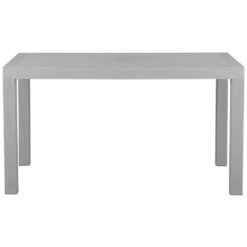 FOSSANO - Tuintafel - Lichtgrijs - 80x140 Cm - Synthetisch Materiaal -Leenbakker Winkel 7bf5e930c2b1453b9ce69004c5821481