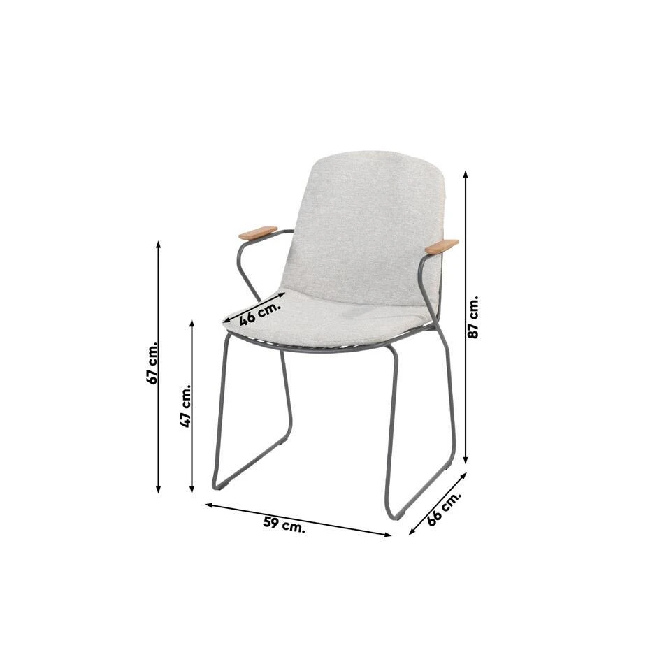 4 Seasons Veneto Tuinstoel (1 Stuk) - Stapelbaar 2 4 Seasons Veneto Tuinstoel (1 Stuk) - Stapelbaar - Afbeelding 2
