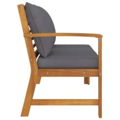 VidaXL - Tuinbank - Bruin - Stof - Met Donkergrijs Kussen - 114.5 Cm -Leenbakker Winkel 7e605a01005643e093c5c2baf99b070e