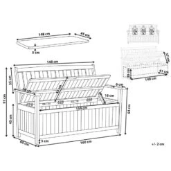 SOVANA - Tuinbank Met Opbergruimte - Lichthout/Rood - Acaciahout 13 SOVANA - Tuinbank Met Opbergruimte - Lichthout/Rood - Acaciahout -Leenbakker Winkel 7e70f1eae85b4cf6b077559e347940f1