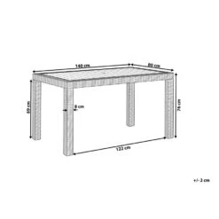 FOSSANO - Tuintafel - Lichtgrijs - 80x140 Cm - Synthetisch Materiaal -Leenbakker Winkel 7fba642b5ca04480af0de80ff51b8a48