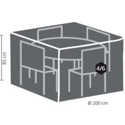 Outdoor Covers Premium Hoes Voor Ronde Tuinset - 85x200 Cm -Leenbakker Winkel 81010514 0200