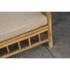 Exotan Bamboe Daybed (incl. Kussens) - Bruin/beige - 201x132x70 Cm -Leenbakker Winkel 81019486 0400