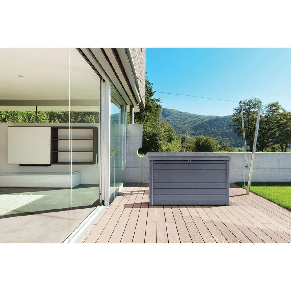 Keter Opbergbox Ontario 870L - Grijs - 147x83x86 Cm 4 Keter Opbergbox Ontario 870L - Grijs - 147x83x86 Cm - Afbeelding 4