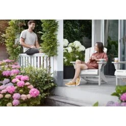 Keter Troy Adirondack Tuinstoel - 81x80x96,5cm - Wit -Leenbakker Winkel 81026433 0006