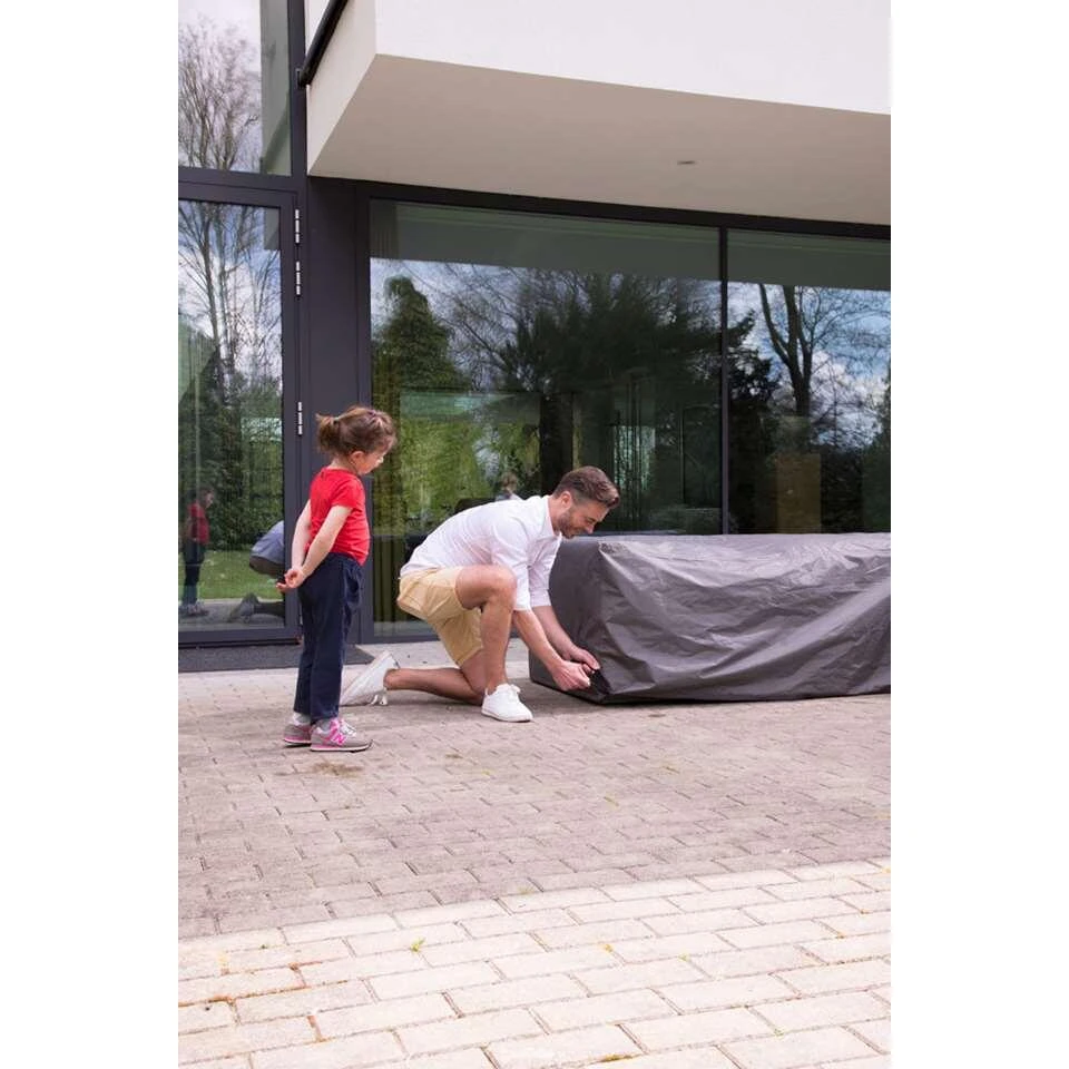 Outdoor Covers Premium Loungesethoes L-vorm 230Lx280R - Grijs 6 Outdoor Covers Premium Loungesethoes L-vorm 230Lx280R - Grijs - Afbeelding 6