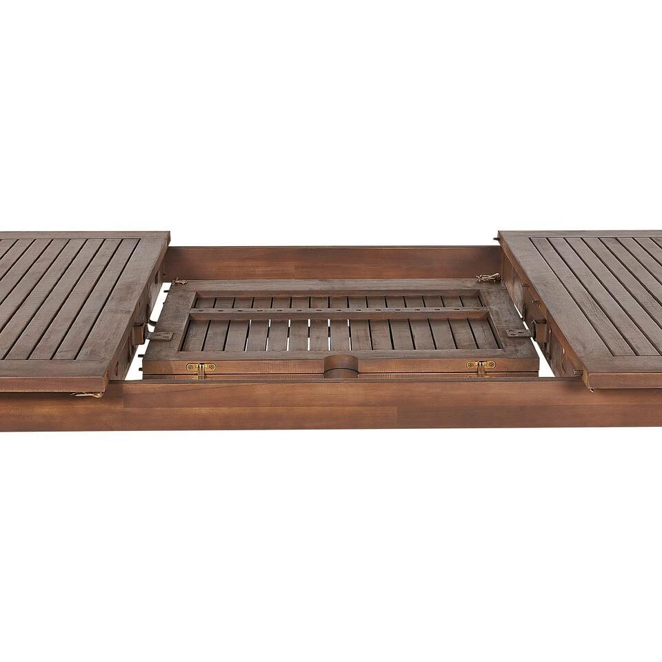 CESANA - Tuintafel - Donkerhout - 100 X 180/240 Cm - Acaciahout 7 CESANA - Tuintafel - Donkerhout - 100 X 180/240 Cm - Acaciahout - Afbeelding 7