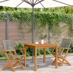 VidaXL - Tuinstoelen - Grijs - Massief Acaciahout En Poly Rattan - 2 Stuks -Leenbakker Winkel 8396efff6e8c4ba8857b96c512c55435