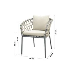 Sara Tuinstoel - Rope/Antraciet -Leenbakker Winkel 847c787383ad47f793ae55a5245cfd7f