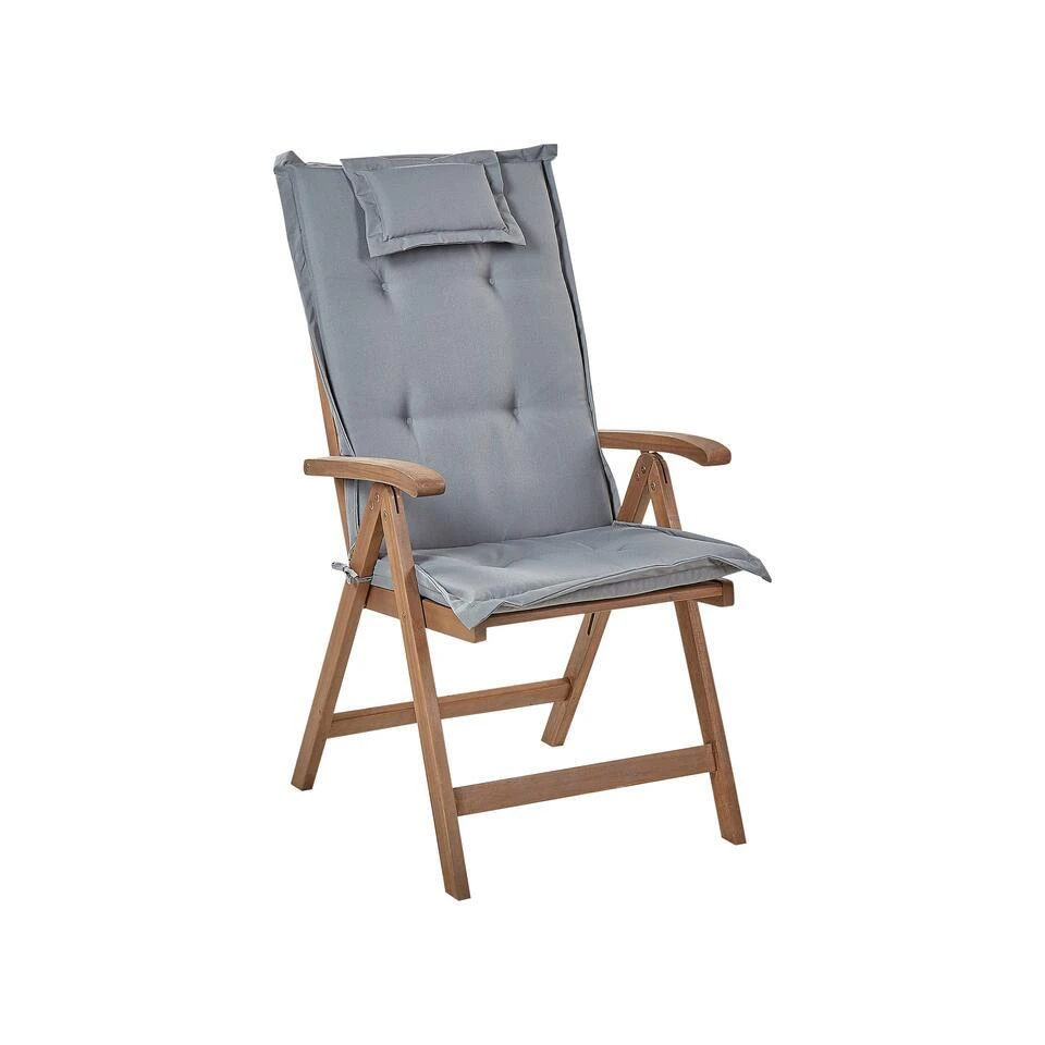 AMANTEA - Tuinstoel Set Van 2 - Donkerbruin - Acaciahout 4 AMANTEA - Tuinstoel Set Van 2 - Donkerbruin - Acaciahout - Afbeelding 4