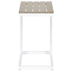 MESSINA - Bijzettafel - Lichthout/Wit- 60 X 35 Cm - Plastichout -Leenbakker Winkel 86d110f8247c41529f91ef814fc23b99