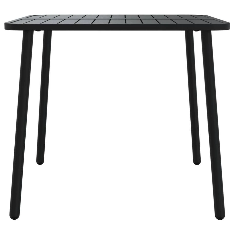 VidaXL - Tuintafel - Antraciet - Staal - 80 X 80 X 71 Cm 4 VidaXL - Tuintafel - Antraciet - Staal - 80 X 80 X 71 Cm - Afbeelding 4