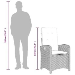 VidaXL - Verstelbare Tuinstoel Met Kussens - Grijs - Poly Rattan 21 VidaXL - Verstelbare Tuinstoel Met Kussens - Grijs - Poly Rattan -Leenbakker Winkel 87db9beb35d242718d3726edf2543a6c