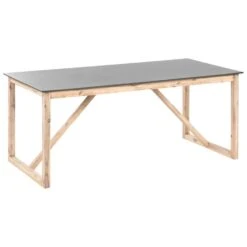 NOTTERI - Tuintafel - Grijs/Bruin - Beton -Leenbakker Winkel 8837827c865e4d04a222229ba7e54327