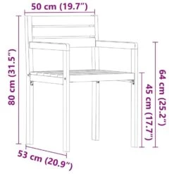 VidaXL - Tuinstoelen - Bruin - Massief Acaciahout - 4 Stuks - 50x53x80 Cm -Leenbakker Winkel 8909b46042064c42a649ed841b4cda76