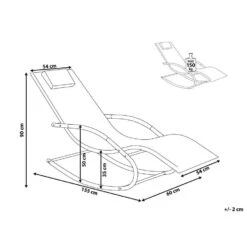 Beliani Tuinligstoel CARANO II - Grijs Staal, Textiel -Leenbakker Winkel 89d8682e91bf4711a4b2430cbb62d445 1